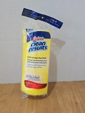 Quickie Clean Results Roller Sponge Mop Type M Refill Xtra Xbsorbent Micoban New